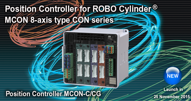 8-axis type MCON is now available in ROBO cylinder position controller CON series