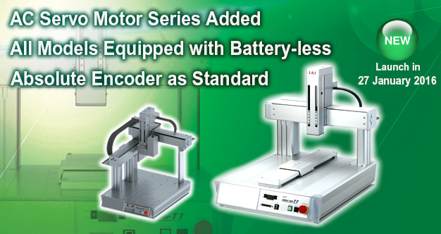 AC servo motor specification is now available! All models are now standard-installed with battery-less absolute encoder!