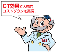 CT効果で大幅なコストダウンを実現